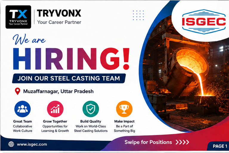 ISGEC is Hiring | Multiple Engineering & Management Roles