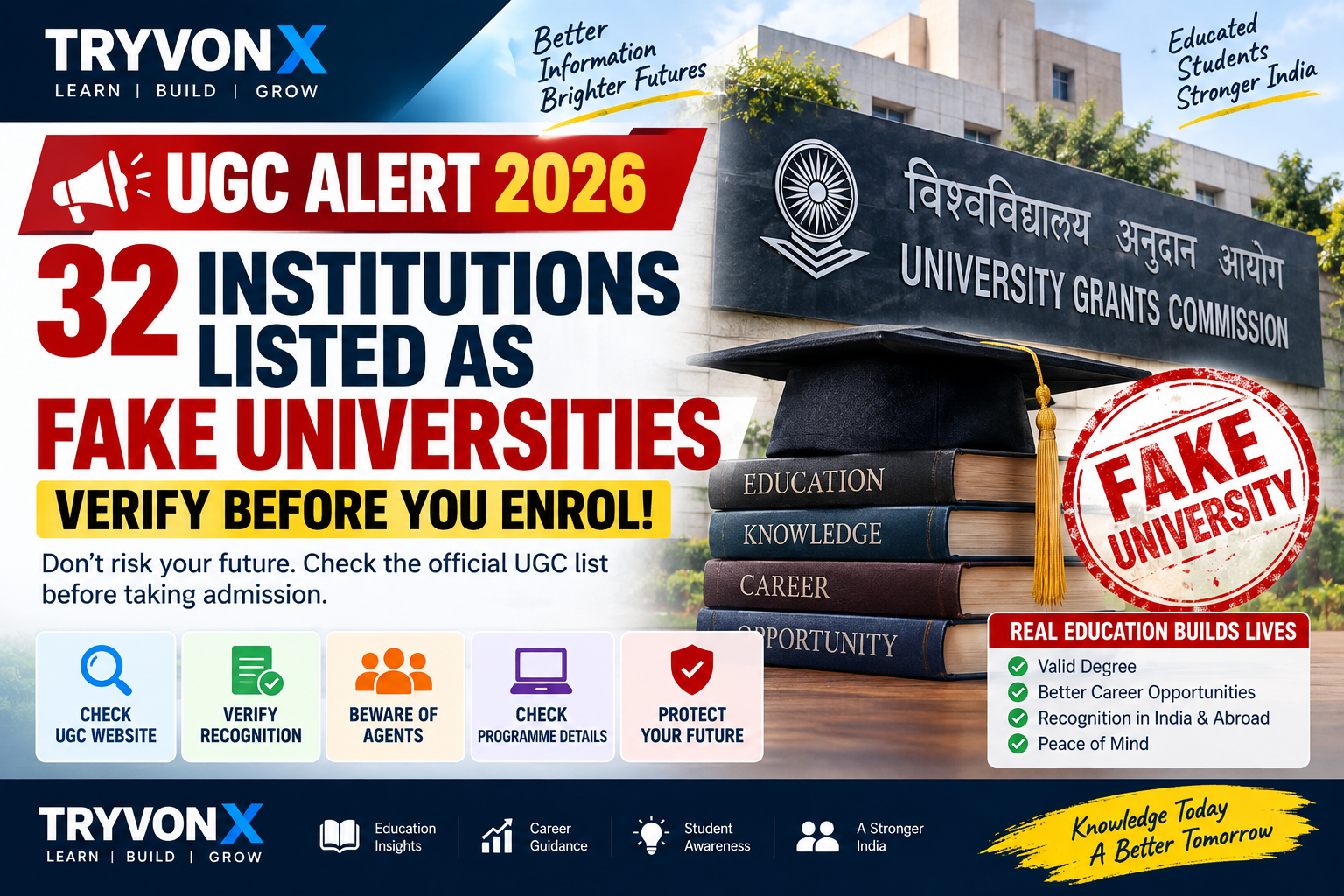 UGC Lists 32 Fake Universities in India: Students Must Verify Before Admission